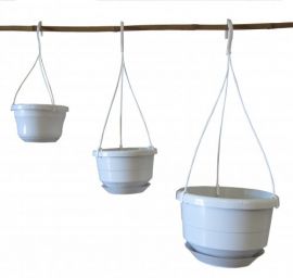 Hangpot wit (diverse maten), per stuk