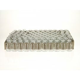 Mini glazen flesjes 6cm hoog, per 20 stuks